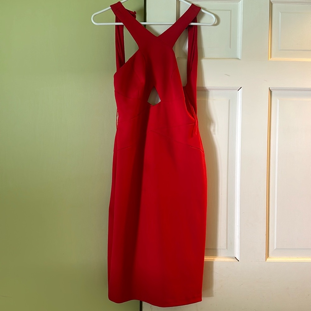 Aidan Mattox red dress